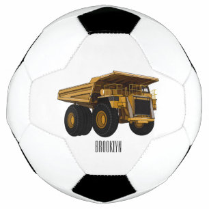 Cartoon des Lastkraftwagens Fußball