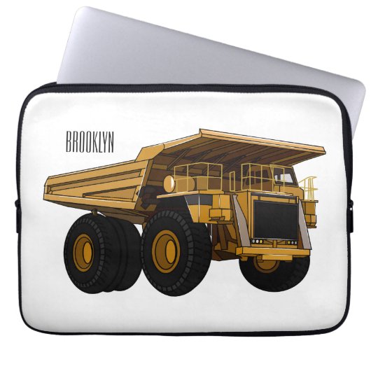 Cartoon des Lastkraftwagens Laptopschutzhülle (Vorderseite)