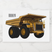 Cartoon des Lastkraftwagens Lebensmitteletikett (Einzelnes Label)