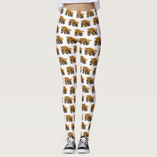 Cartoon des Lastkraftwagens Leggings (Vorderseite)