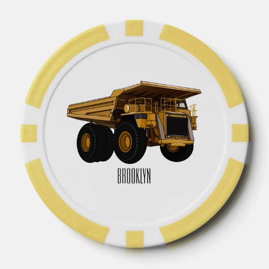 Cartoon des Lastkraftwagens Pokerchips (Vorderseite)
