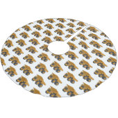 Cartoon des Lastkraftwagens Polyester Weihnachtsbaumdecke (Schrägansicht)