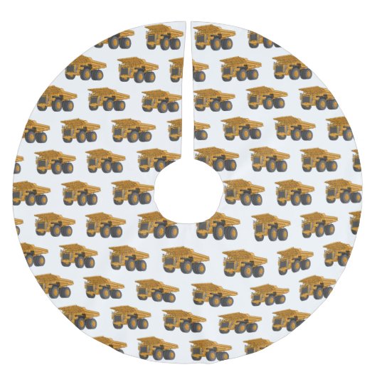 Cartoon des Lastkraftwagens Polyester Weihnachtsbaumdecke (Vorderseite)