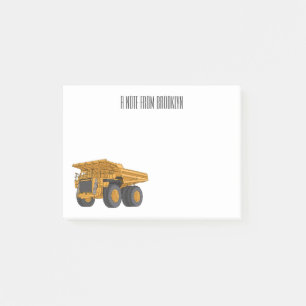 Cartoon des Lastkraftwagens Post-it Klebezettel