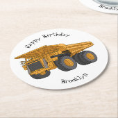 Cartoon des Lastkraftwagens Runder Pappuntersetzer (Angewinkelt)