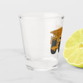 Cartoon des Lastkraftwagens Schnapsglas (Links)