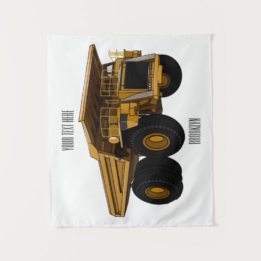 Cartoon des Lastkraftwagens Wandteppich (Vorderseite)