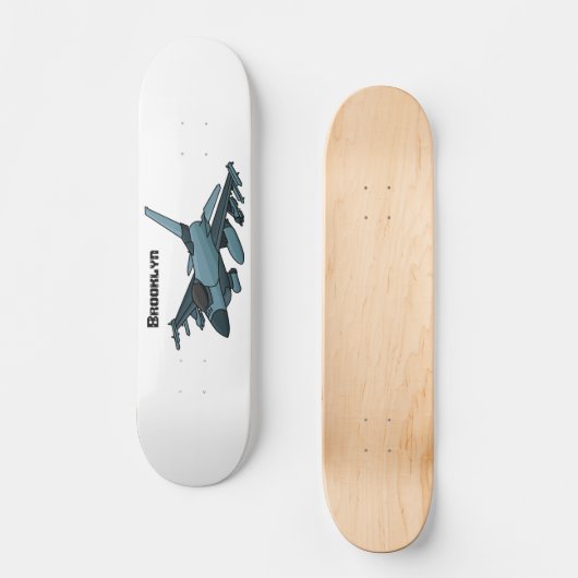 Cartoon des militärischen Kampfflugzeugs Flugzeug Skateboard (Vorderseite)