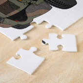 Cartoon des militärischen Truppenführers Puzzle (Seite)