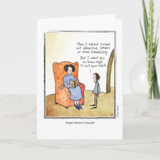 CARTOON des MUTTER von Ellen Elliott Karte (Vorderseite)