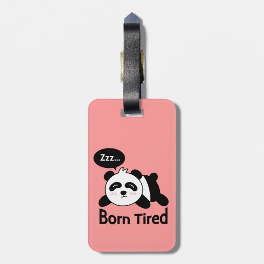 Cartoon des niedlichen Schlafenpandas Gepäckanhänger (Rückseite vertikal)