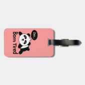 Cartoon des niedlichen Schlafenpandas Gepäckanhänger (Rückseite horizontal)