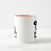 Cartoon des niedlichen Schlafenpandas Zweifarbige Tasse (Mittel)