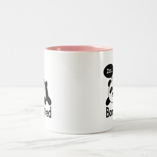 Cartoon des niedlichen Schlafenpandas Zweifarbige Tasse (Mittel)