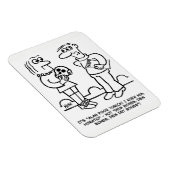 Cartoon des Schauspielhauses mit Produzent Magnet (Rechte Seite)