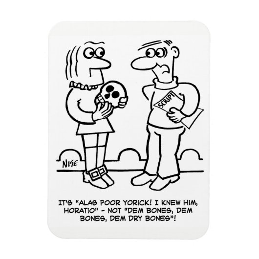 Cartoon des Schauspielhauses mit Produzent Magnet (Vertikal)