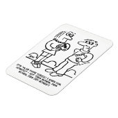 Cartoon des Schauspielhauses mit Produzent Magnet (Linke Seite)