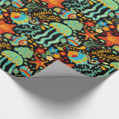 Cartoon des Wasserlebens Geschenkpapier (Ecke)