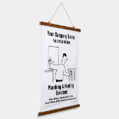 Cartoon-Design-Änderung von Installations- und Hei Wandteppich Mit Holzrahmen (Gewinkelt)