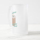 Cartoon-Design des Bootes Root Beer Mattglas Bierglas (Vorderseite Links)
