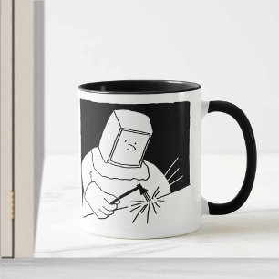Cartoon-Design für Schweißarbeiten und Fabrikation Tasse