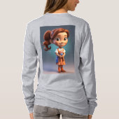 Cartoon Design T - Shirt Girl (Rückseite)