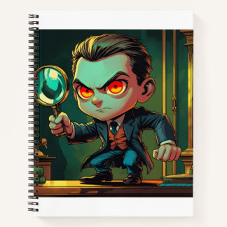 Cartoon Detective Themed Notebook Notizblock