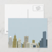 Cartoon Detroit Postkarte (Vorne/Hinten)