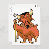 Cartoon Devil Postkarte (Vorne/Hinten)