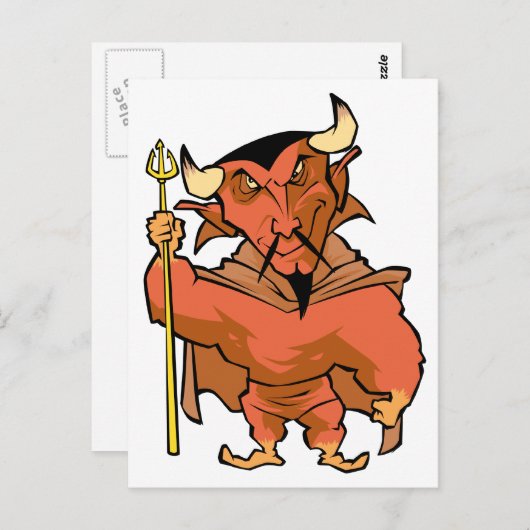 Cartoon Devil Postkarte (Vorne/Hinten)