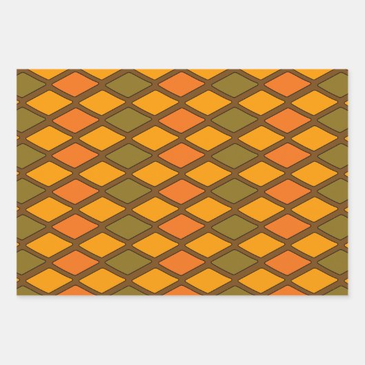 Cartoon Diamond Herbstfarben Geschenkpapier Set (Vorderseite 2)