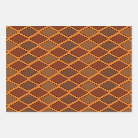 Cartoon Diamond Herbstfarben Geschenkpapier Set (Vorderseite)