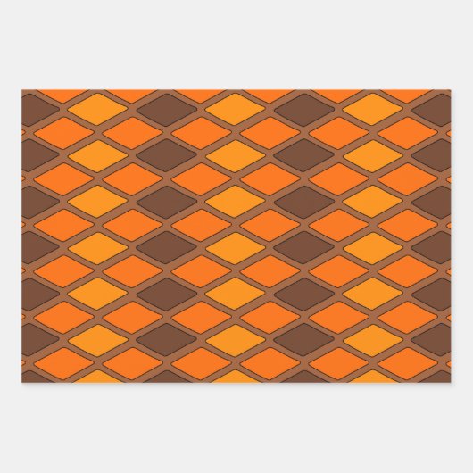 Cartoon Diamond Herbstfarben Geschenkpapier Set (Vorderseite 3)