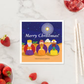 Cartoon "Die drei Könige" / "Drei Weisen", Serviette (Beispiel)