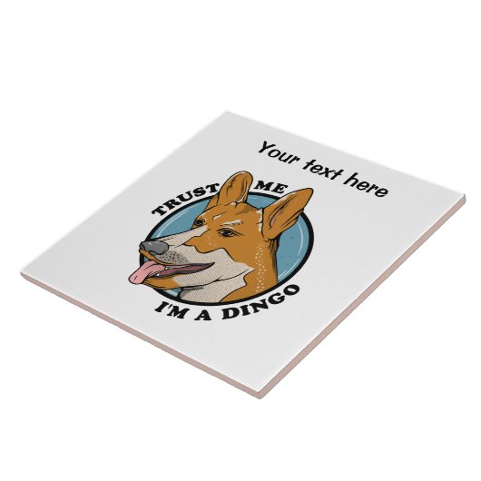 Cartoon Dingo Fliese (Seite)