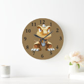 Cartoon Dinosaur Clock Große Wanduhr (Zuhause)
