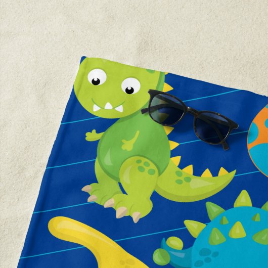 Cartoon Dinosaur Pattern Boys Sommer  Strandtuch (Beispiel)