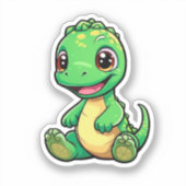 Cartoon-Dinosaurier-Abbildung Aufkleber (Vorderseite)
