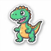 Cartoon-Dinosaurier-Abbildung Aufkleber (Vorderseite)