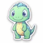 Cartoon-Dinosaurier-Abbildung Aufkleber (Vorderseite)
