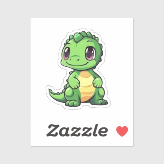 Cartoon-Dinosaurier-Abbildung Aufkleber (Blatt)