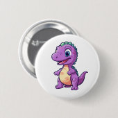 Cartoon-Dinosaurier-Abbildung Button (Vorne & Hinten)