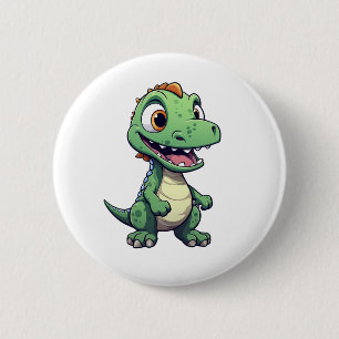 Cartoon-Dinosaurier-Abbildung Button