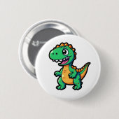 Cartoon-Dinosaurier-Abbildung Button (Vorne & Hinten)