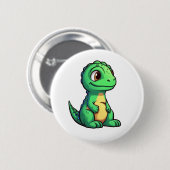 Cartoon-Dinosaurier-Abbildung Button (Vorne & Hinten)