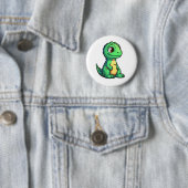 Cartoon-Dinosaurier-Abbildung Button (Beispiel)