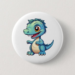 Cartoon-Dinosaurier-Abbildung Button