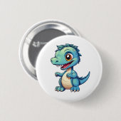 Cartoon-Dinosaurier-Abbildung Button (Vorne & Hinten)