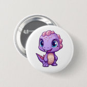 Cartoon-Dinosaurier-Abbildung Button (Vorne & Hinten)