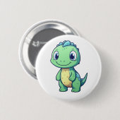 Cartoon-Dinosaurier-Abbildung Button (Vorne & Hinten)